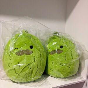 FuzzAMallows Original 16-Inch Plush - Charles the Pickle with Mustache